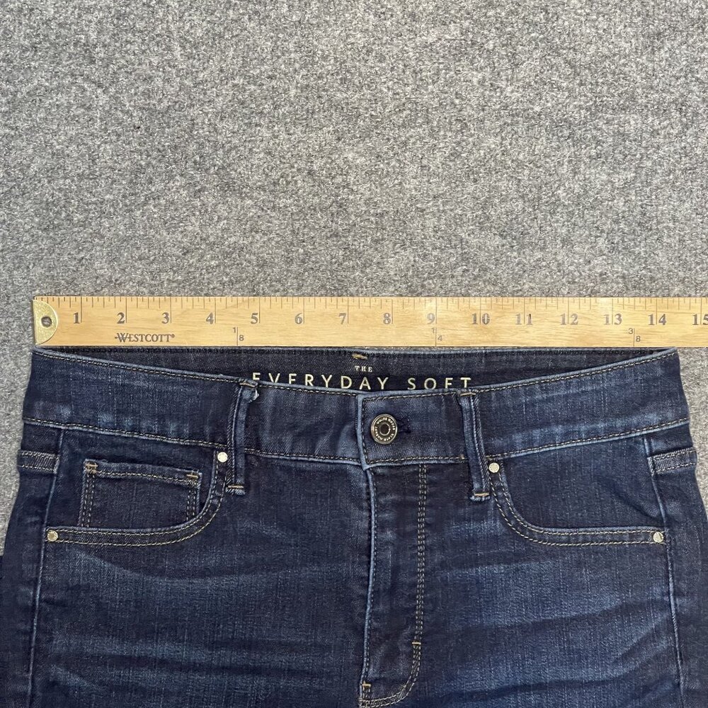 White House Black Market The Everyday Soft Super Skinny Ankle Jeans 6 Dark Wash - Picture 5 of 8
